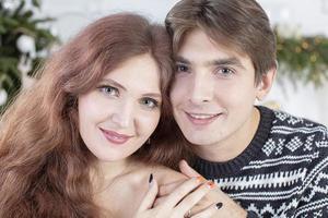 Portrait of a beautiful man and woman. A young couple. photo