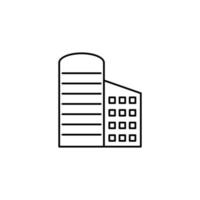 Contemporary Apartment Building Isolated Line Icon. It can be used for websites, stores, banners, fliers. vector