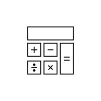 Calculator Isolated Line Icon. It can be used for websites, stores, banners, fliers. vector