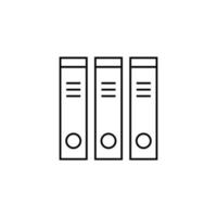 Documents in Folders Isolated Line Icon. It can be used for websites, stores, banners, fliers vector
