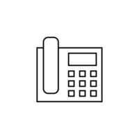 Vintage Landline Phone Isolated Line Icon. It can be used for websites, stores, banners, fliers. vector