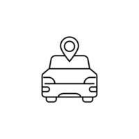 Map on Car Isolated Line Icon. It can be used for websites, stores, banners, fliers. vector