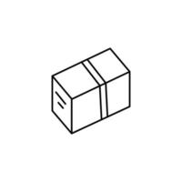 From above of Box Isolated Line Icon. It can be used for websites, stores, banners, fliers. vector