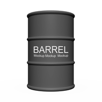 Barrel isolated mockup. Metal barrel psd