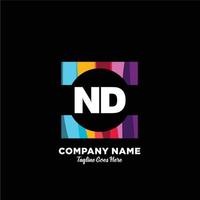 ND initial logo With Colorful template vector. vector