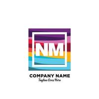 NM initial logo With Colorful template vector. vector