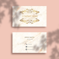 Business card with elegant gold design psd