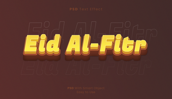 Editable Eid Al Fitr Ramadan KareemText Effect with Bold Stroke Color Template psd