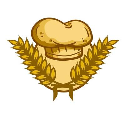 Logo of the bakery. Preparation of the dough.