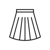 Editable Icon of Skirt, Vector illustration isolated on white background. using for Presentation, website or mobile app