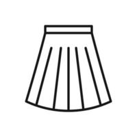 Editable Icon of Skirt, Vector illustration isolated on white background. using for Presentation, website or mobile app