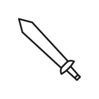 Editable Icon of Knight Sword, Vector illustration isolated on white background. using for Presentation, website or mobile app