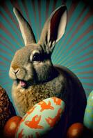 Happy Easter 4K AI Images of Easter Egg Easter Bunny photo