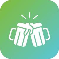 Beers Toasting Vector Icon Style