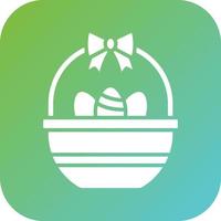 Easter Basket Vector Icon Style