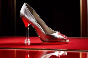 women glass shoe. fairytale shoes. photo