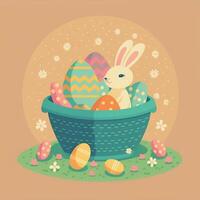 Happy Easter 4K AI Images of Easter Egg Easter Bunny photo