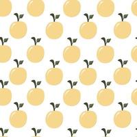 Seamless pattern with oranges on a white background. vector