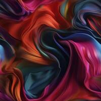 Rainbow colored silk satin seamless pattern, created with photo