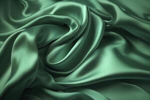 Green colored silk satin backdrop, created with photo