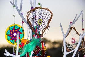 dreamcatcher and mandalas made with cd and recycled materials photo