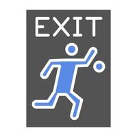 Emergency Exit Vector Icon Style