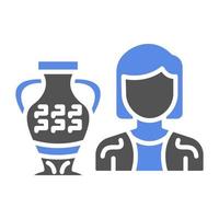 Curator Female Vector Icon Style