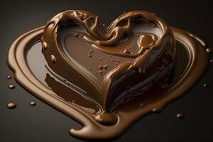 chocolate in the shape of a love heart. photo