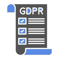 Gdpr Policy Vector Icon Style