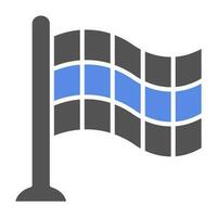 Checkered Flags Vector Icon Style