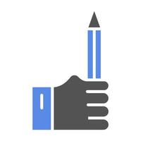 mano y lápiz vector icono estilo