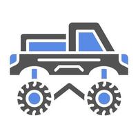 Race Truck Vector Icon Style