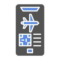 Mobile Boarding Pass Vector Icon Style