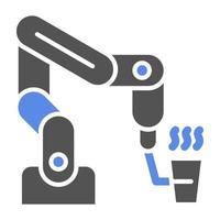 robot barista vector icono estilo