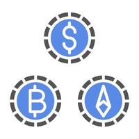 Cryptocurrency Vector Icon Style