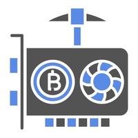 GPU Mining Vector Icon Style