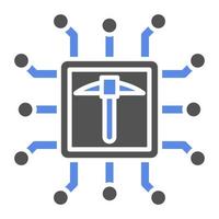 CPU Mining Vector Icon Style