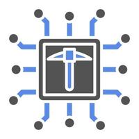 CPU Mining Vector Icon Style