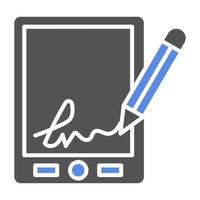 Digital Signature Vector Icon Style