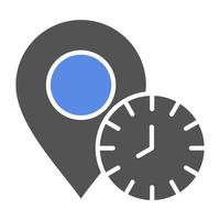Local Time Vector Icon Style