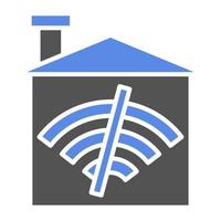 No Wifi hogar vector icono estilo