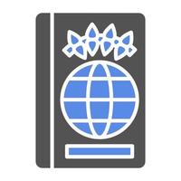 pasaporte vector icono estilo