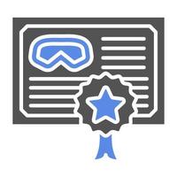 Diving Certificate Vector Icon Style