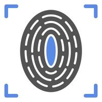Fingerprint Scan Vector Icon Style