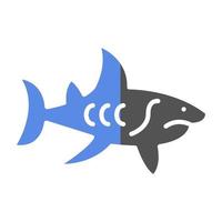 Shark Vector Icon Style