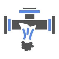 Gas Pipe Leak Vector Icon Style