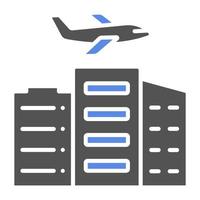 Domestic Flight Vector Icon Style