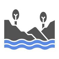 Lake Vector Icon Style