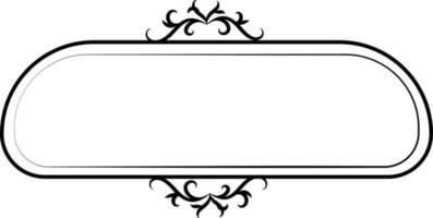 Black ornamental frame element vector