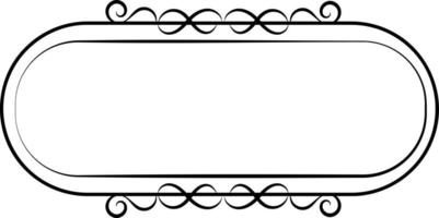 Black ornamental frame element vector